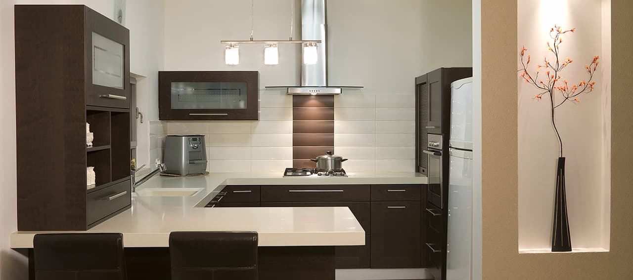 Kitchen remodel — dark espresso cabinetry with island