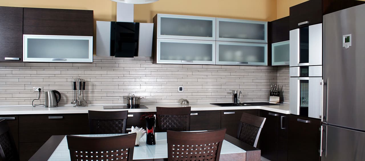 Kitchen remodel — dark wood cabinetry