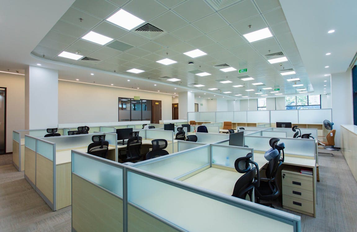 Contemporary office workspace