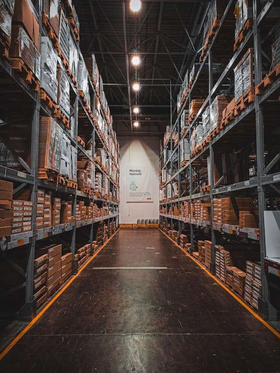 Large warehouse interior